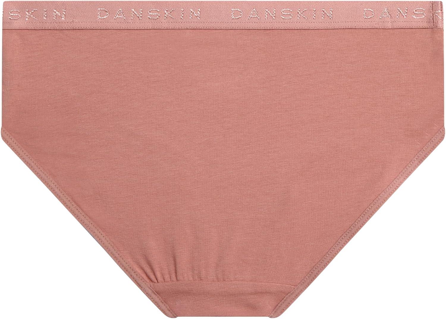 imageDanskin Girls Underwear Hipster Briefs 5 Pack Comfort Stretch Breathable Cotton Underwear Hipster Panties for Girls 412PinkWhiteHeather GreyDark Pink