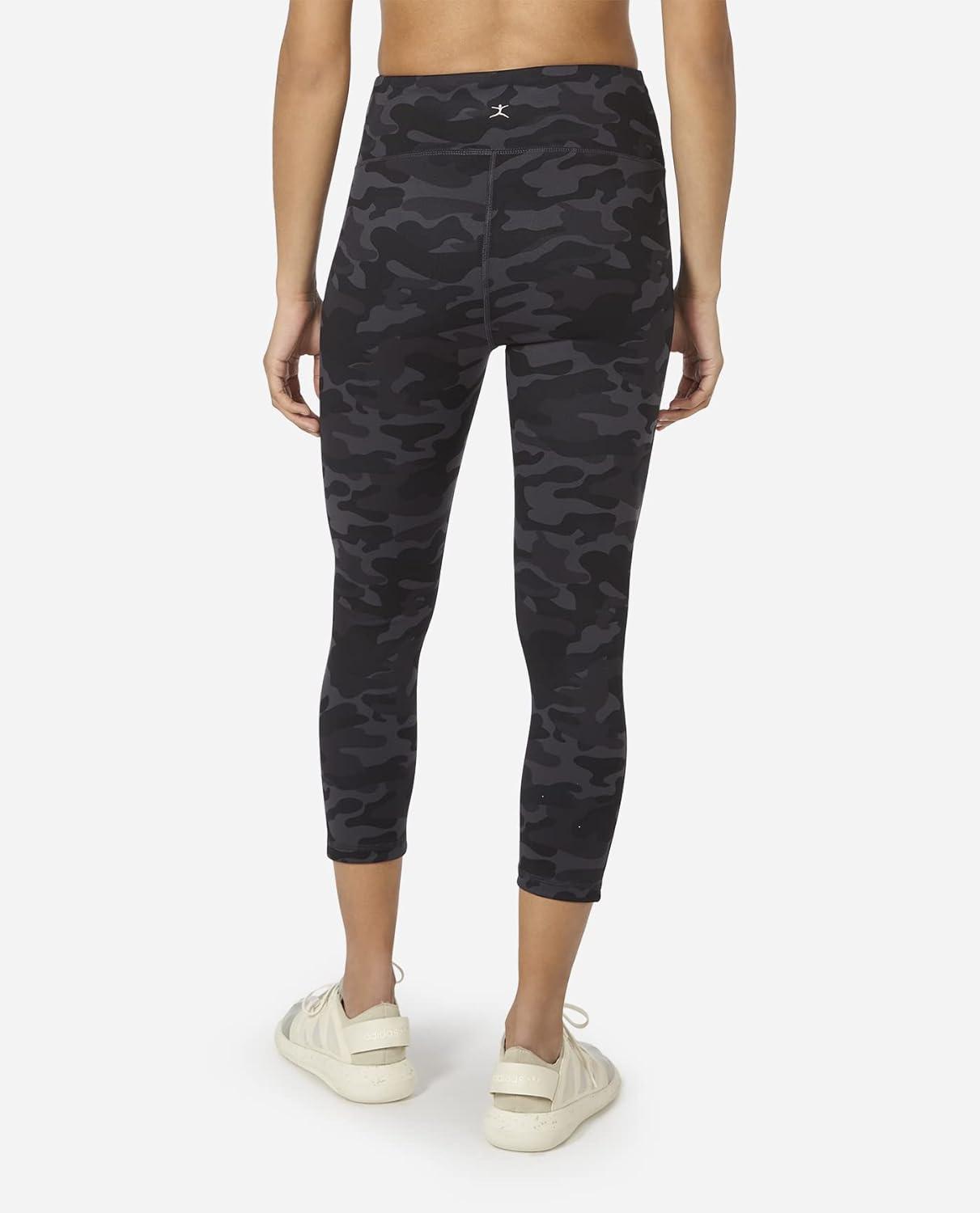 imageDanskin Womens All Over Printed Capri LeggingLeggingsBlack Camo Print