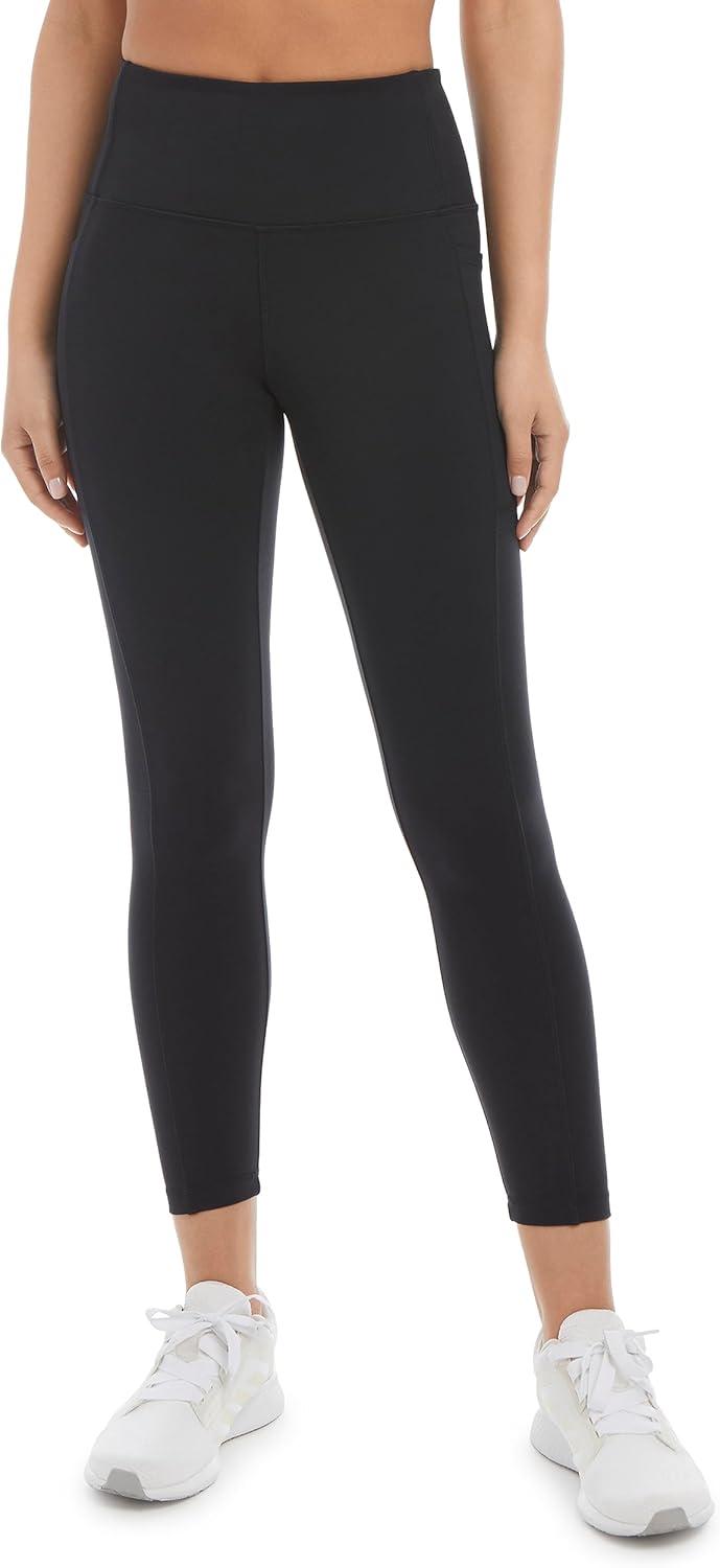 imageDanskin Womens Double Brushed 78 LeggingBlack Salt