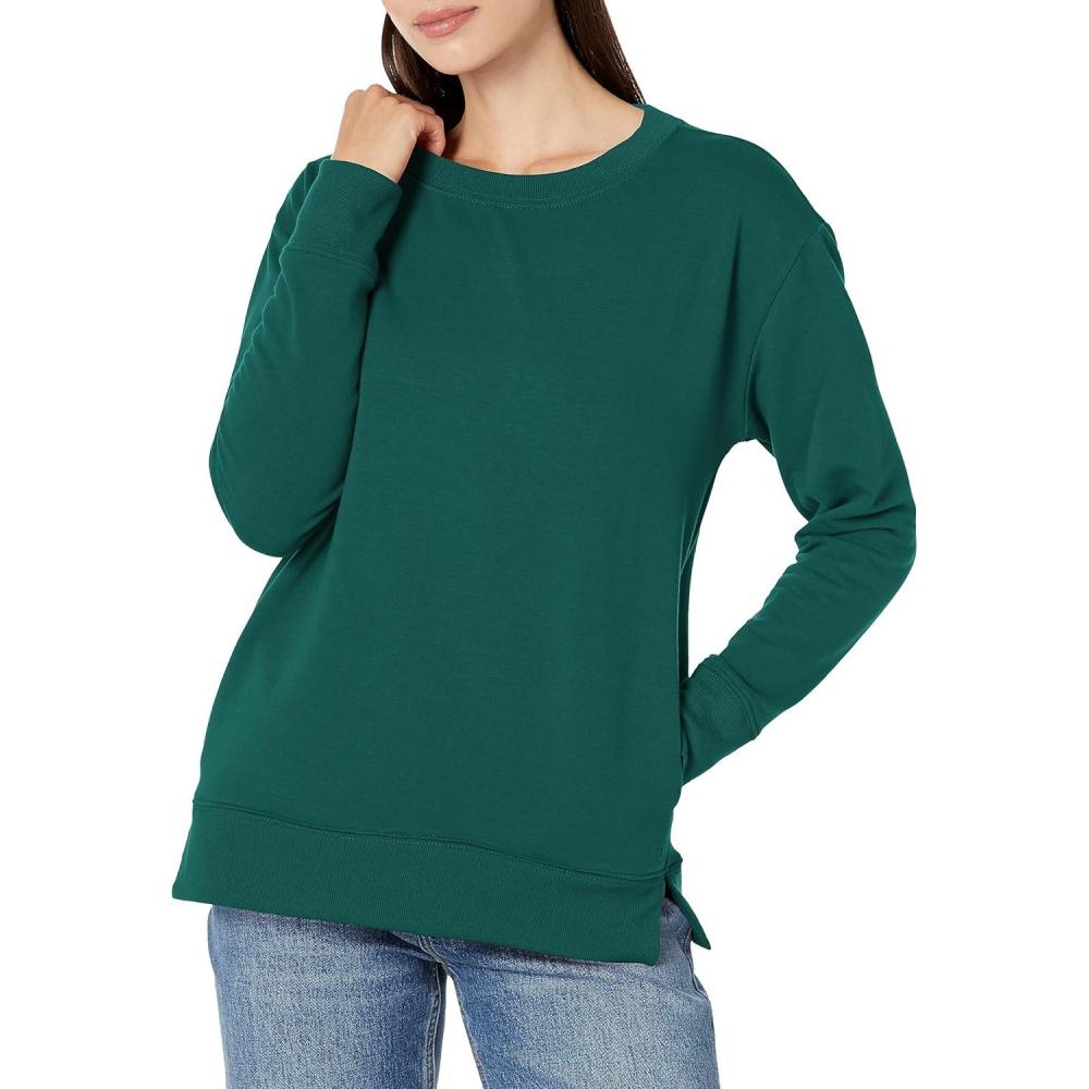 imageDanskin Womens Active Split Hem Tunic PulloverMidnight Green