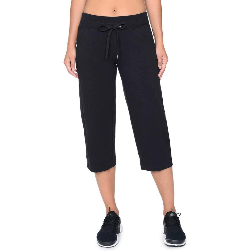 imageDanskin Womens Drawcord Crop PantBlack
