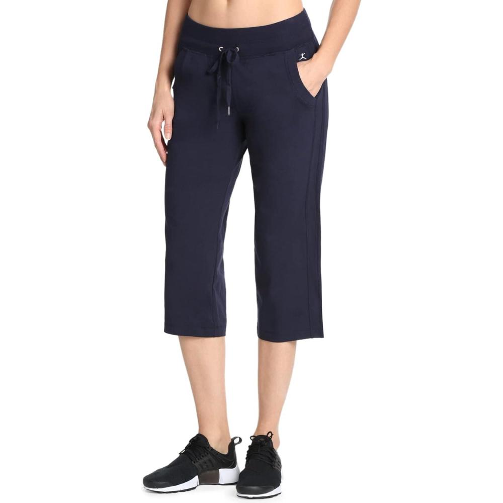 imageDanskin Womens Drawcord Crop PantMidnight Navy
