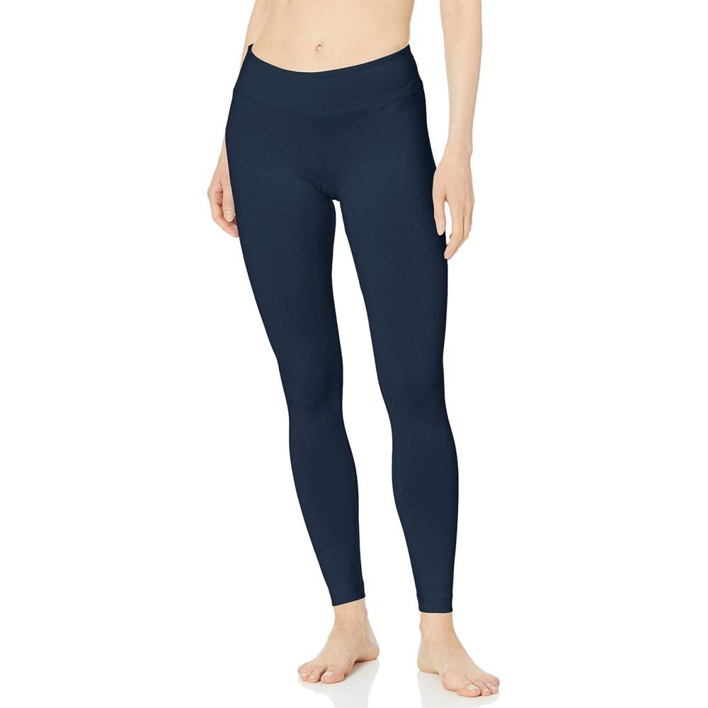 imageDanskin Womens Signature Wide Waist Yoga Ankle LeggingMidnight Navy