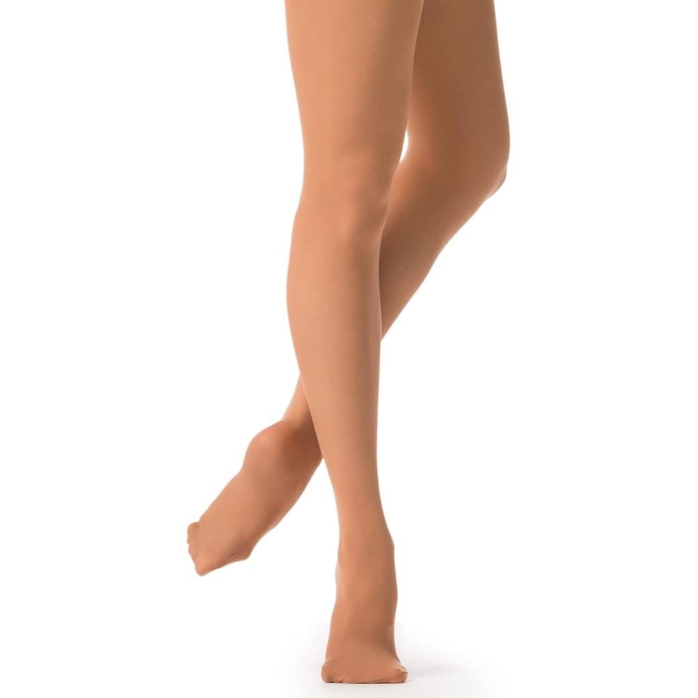 imageDanskin Womens Ultrasoft Microfiber Footed TightsToast