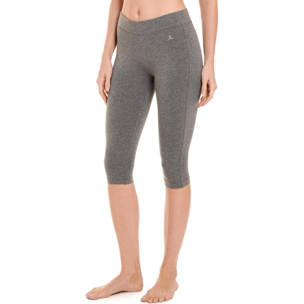 imageDanskin womens Essential Capri Athletic LeggingsHeather Grey