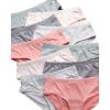 Danskin Girls Underwear Hipster Briefs – 10 Pack Comfort Stretch Breathable Cotton Underwear Hipster Panties for Girls (4-12)(Sea/Grey/Coral/Blush/Heather Grey)