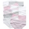 Danskin Girls Underwear Hipster Briefs – 10 Pack Comfort Stretch Breathable Cotton Underwear Hipster Panties for Girls (4-12)(Totally Lilac/White/Light Grey Heather/White/Pink)