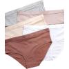 Danskin Girls Underwear Hipster Briefs – 5 Pack Comfort Stretch Breathable Cotton Underwear Hipster Panties for Girls (4-12)(Heather Grey/White/Blush/Brown)