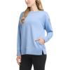 Danskin Women’s Active Split Hem Tunic Pullover(Endless Sky)