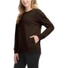 Danskin Women’s Active Split Hem Tunic Pullover(Espresso Heather)