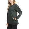 Danskin Women’s Active Split Hem Tunic Pullover(Evergreen)