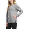 Danskin Women’s Active Split Hem Tunic Pullover(Medium Grey Heather)