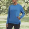 Danskin Women’s Active Split Hem Tunic Pullover(Sapphire)