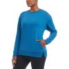 Danskin Women’s Active Split Hem Tunic Pullover(Sapphire)