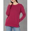 Danskin Women’s Active Split Hem Tunic Pullover(Wine Red)