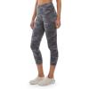 Danskin Womens All Over Printed Capri LeggingLeggings(Grey Camo Print)
