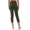 Danskin Womens All Over Printed Capri LeggingLeggings(Olive Camo Print)