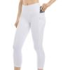 Danskin Womens All Over Printed Capri LeggingLeggings(White)