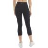 Danskin Womens Curved Contour Capri Legging(Black Salt)