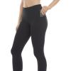 Danskin Womens Curved Contour Capri Legging(Black Salt)