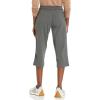 Danskin Women’s Drawcord Crop Pant(Charcoal Heather)