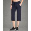 Danskin Women’s Drawcord Crop Pant(Midnight Navy)