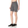 Danskin Women’s Essential Side Shirred Bermuda Short(Charcoal Grey Heather)