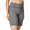 Danskin Women’s Essential Wide Waistband Bermuda Short(Charcoal Grey Heather)