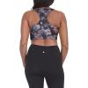 Danskin Women’s Ice Dye Longline Racerback Bra(Black Salt)