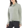 Danskin Women’s Long Sleeve Cowl Neck Pullover(Agave Green)