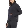 Danskin Women’s Long Sleeve Cowl Neck Pullover(Black Salt)