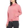 Danskin Women’s Long Sleeve Cowl Neck Pullover(Slate Rose)