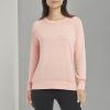 Danskin Women’s Long Sleeve Mineral Wash Pullover Top(Coral)
