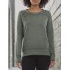 Danskin Women’s Long Sleeve Mineral Wash Pullover Top(Rosemary)