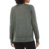 Danskin Women’s Long Sleeve Mineral Wash Pullover Top(Rosemary)