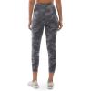 Danskin Women’s Printed High Rise 7/8 Legging(Grey Camo Print)