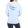 Danskin Women’s Side Slit Pullover Hoodie Sweatshirt(Blue Jay)
