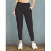 Danskin Womens Slim Tapered Joggers(Rich Black)