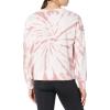 Danskin Women’s Spiral Print Tie-dye Pullover Sweatshirt(Mauve Rose Tie Dye)