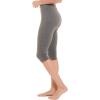 Danskin womens Essential Capri Athletic Leggings(Heather Grey)