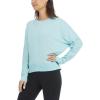 Danskin womens Long Sleeve Wash Pullover Sweatshirt(Canal Blue)