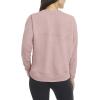 Danskin womens Long Sleeve Wash Pullover Sweatshirt(Peach Pink)