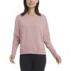 Danskin womens Long Sleeve Wash Pullover Sweatshirt(Peach Pink)