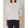 Danskin womens Long Sleeve Wash Pullover Sweatshirt(Silver Heather)