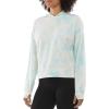 Danskin womens Tie Dye Pullover Sweatshirt Hoodie(Crystal Turquoise)