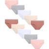 Danskin Girls Underwear Hipster Briefs – 10 Pack Comfort Stretch Breathable Cotton Underwear Hipster Panties for Girls (4-12)(Pink/White/Heather Grey/Dark Pink)