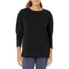 Danskin Women’s Active Split Hem Tunic Pullover(Black Salt)