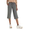 Danskin Women’s Drawcord Crop Pant(Charcoal Heather)