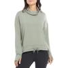 Danskin Women’s Long Sleeve Cowl Neck Pullover(Agave Green)