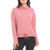 Danskin Women’s Long Sleeve Cowl Neck Pullover(Slate Rose)
